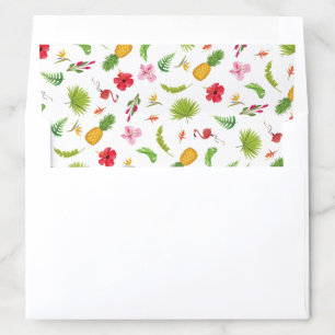 Flamingo Tropics Fun Coastal Beach Theme Envelope Liner