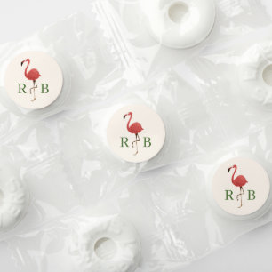 Flamingo Tropics Wedding Candy, Monogram Life Saver® Mints