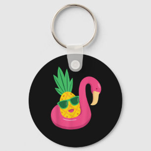 Flamingo Upside Down Pineapple Swinger  Men & Wome Keychain