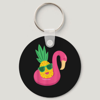 Flamingo Upside Down Pineapple Swinger  Men & Wome Keychain