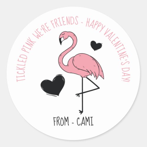 Flamingo Valentine Sticker