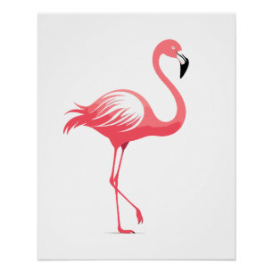 Flamingo Vector Art Animal Modern Urban Graphic  Poster