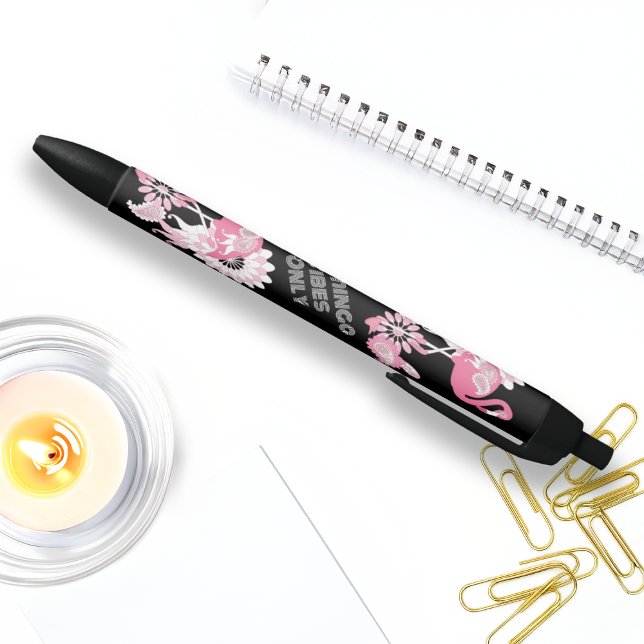 Flamingo Vibes Only - Black Pink Flamingo Pen (Creator Uploaded)