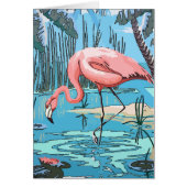 Flamingo Vintage Card, edit text (Front)