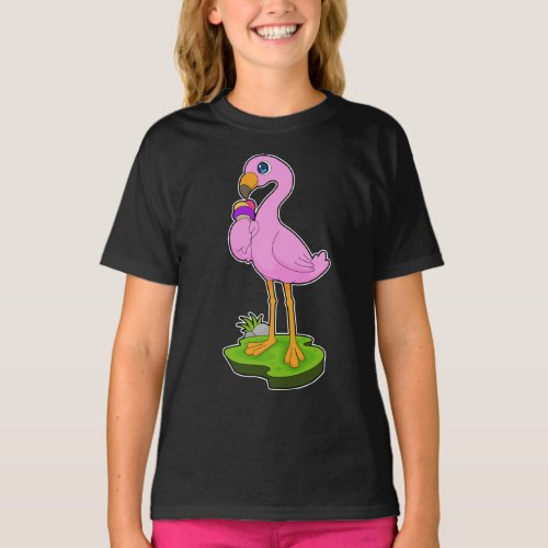 Flamingo Waffle ice cream T_Shirt