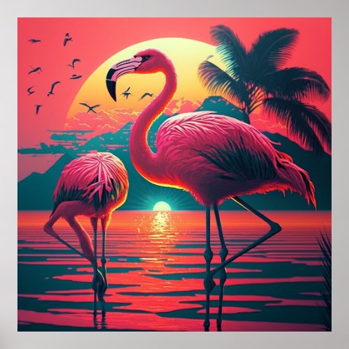Flamingo Wall Art Digital Wall Art Print
