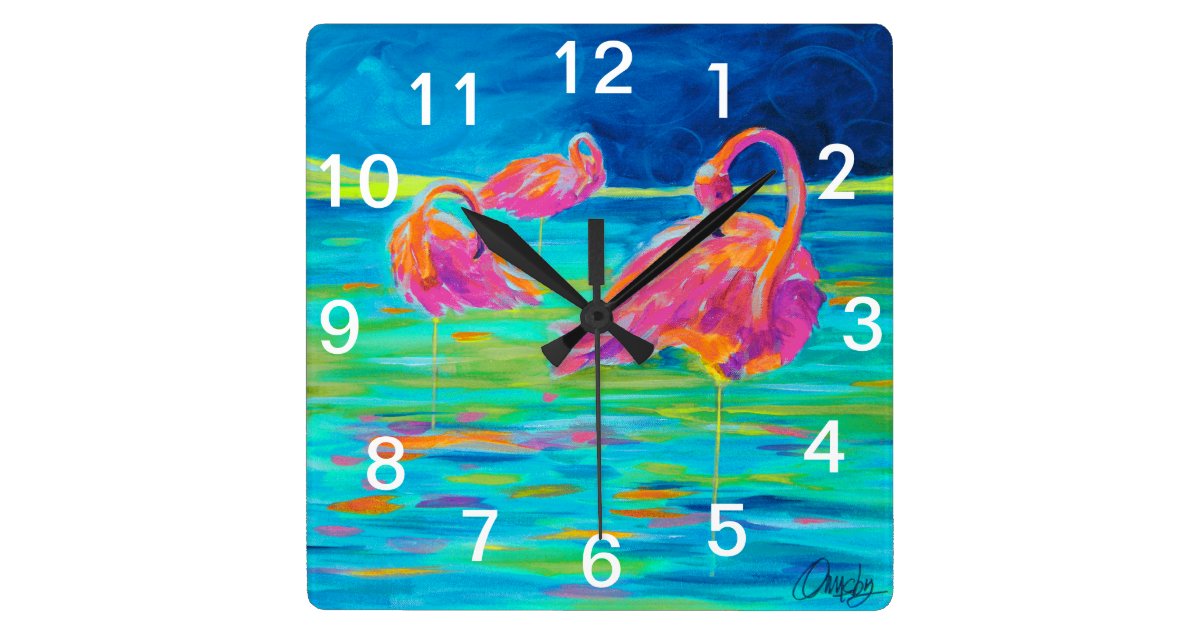 Flamingo Wall Clock | Zazzle