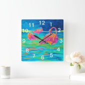 Flamingo Wall Clock | Zazzle