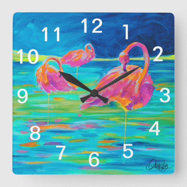 Flamingo Wall Clock (Front)