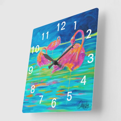 Flamingo Wall Clock | Zazzle