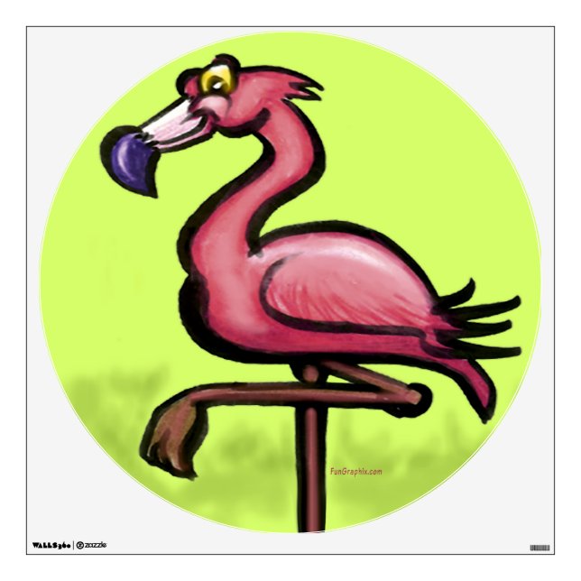 Flamingo Wall Sticker (Front)