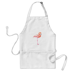 Flamingo watercolor adult apron