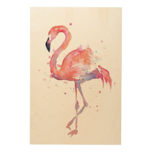 Pink Flamingo Wood Wall Art Zazzle