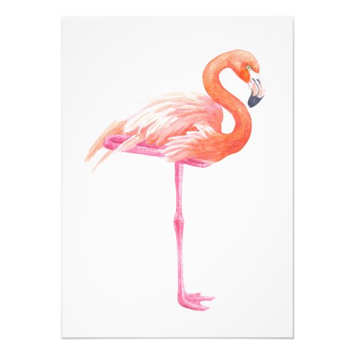 Flamingo watercolor photo print