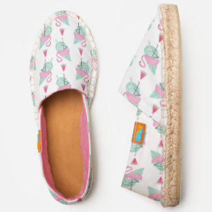 Flamingo & Watermelon Pastel Pattern Espadrilles