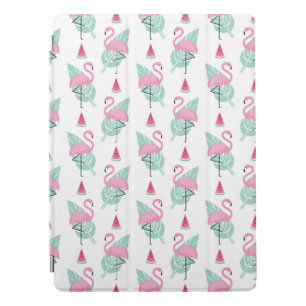 Flamingo & Watermelon Pastel Pattern iPad Pro Cover