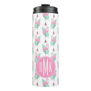 Flamingo & Watermelon Pastel Pattern Thermal Tumbler