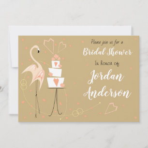 Flamingo Wedding Bridal Shower landscape Invitatio Invitation