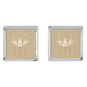 Flamingo Wedding cufflinks square