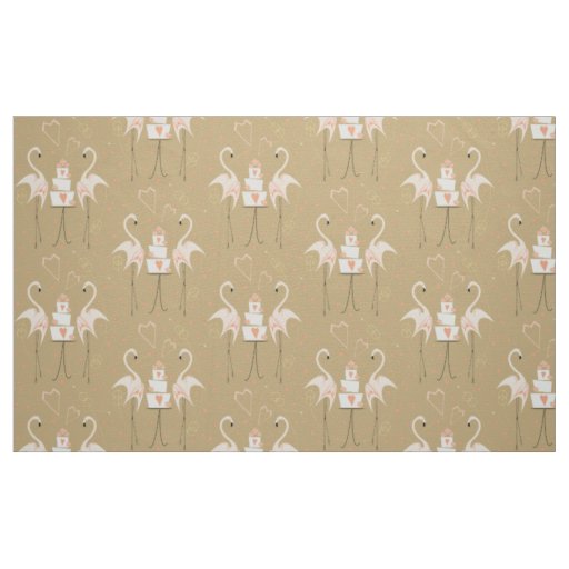 Flamingo Wedding Fabric