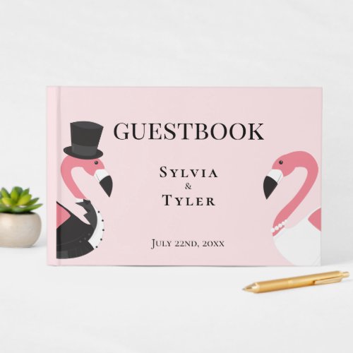 Flamingo Wedding Guest Book