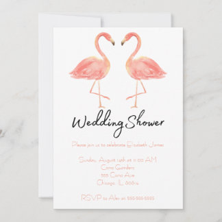 Flamingo Wedding Shower Invitation