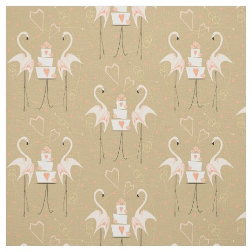Flamingo Wedding Small Fabric