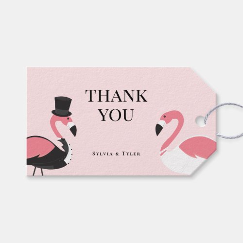 Flamingo Wedding Thank You Gift Tags