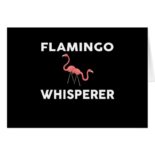 Flamingo Whisperer Novelty Flamingos Cards (Front Horizontal)