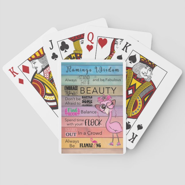 FLAMINGO WISDOM Classic Playing Cards (Back)