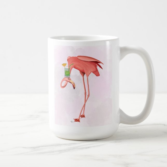 Flamingo with a Cocktail Coffee Mug (Right)