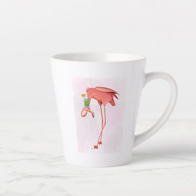 Flamingo with a Cocktail Latte Mug (Right)