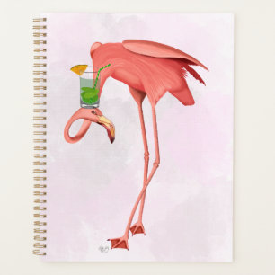 Flamingo with a Cocktail Planner