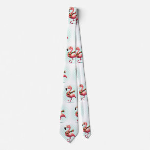 Flamingo with a Scarf Neck Tie