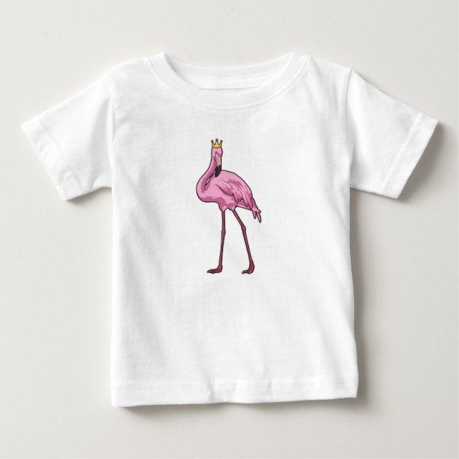 Flamingo with Crown Baby T-Shirt (Front)