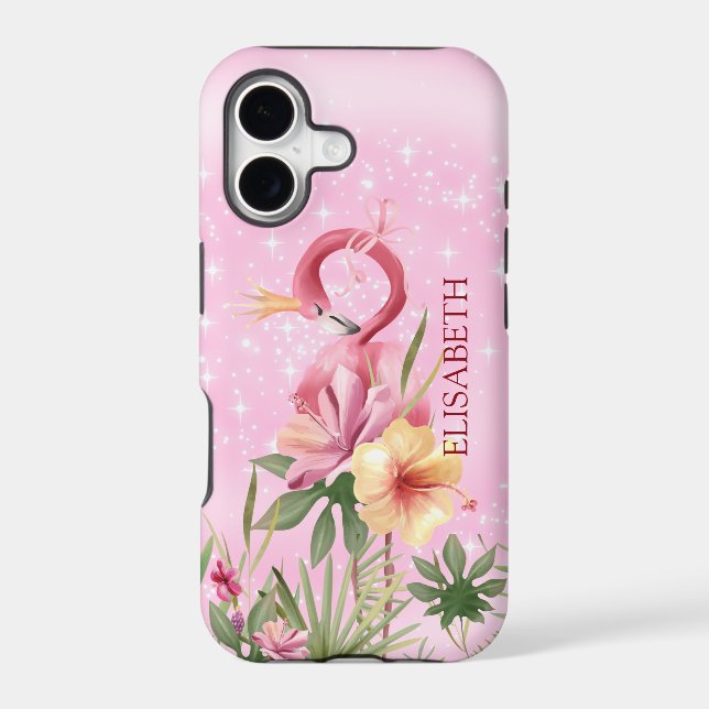 Flamingo With Crown  Case-Mate iPhone Case (Back)