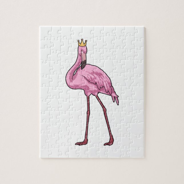 Flamingo with Crown Jigsaw Puzzle (Vertical)