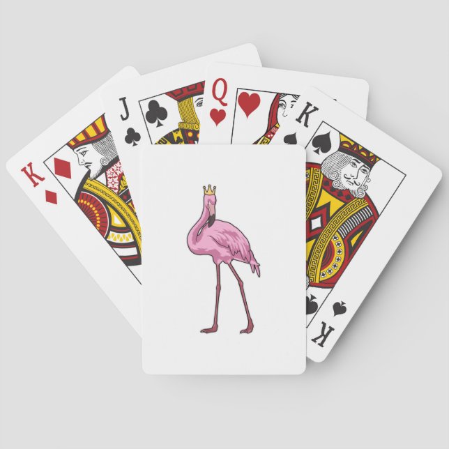 Flamingo with Crown Poker Cards (Back)