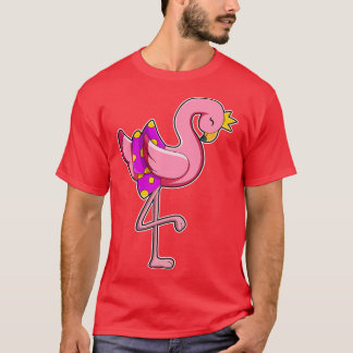 Flamingo with Crown Skirt T-Shirt