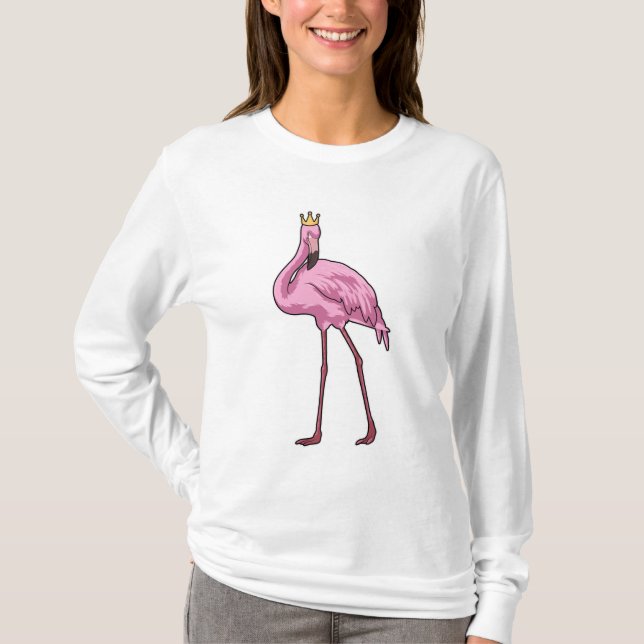 Flamingo with Crown T-Shirt (Front)
