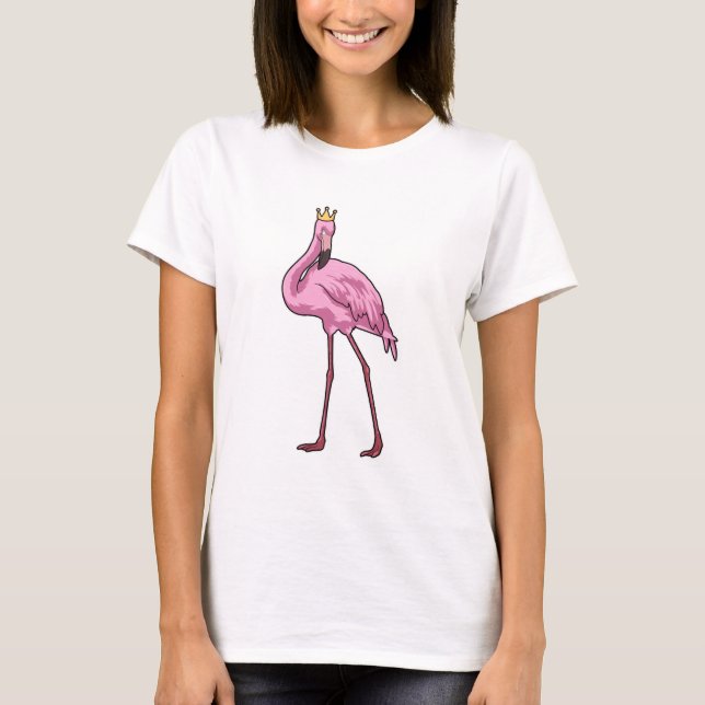 Flamingo with Crown T-Shirt (Front)