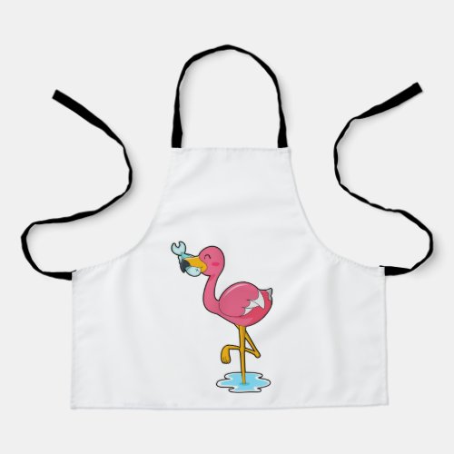 Flamingo with Fish Apron