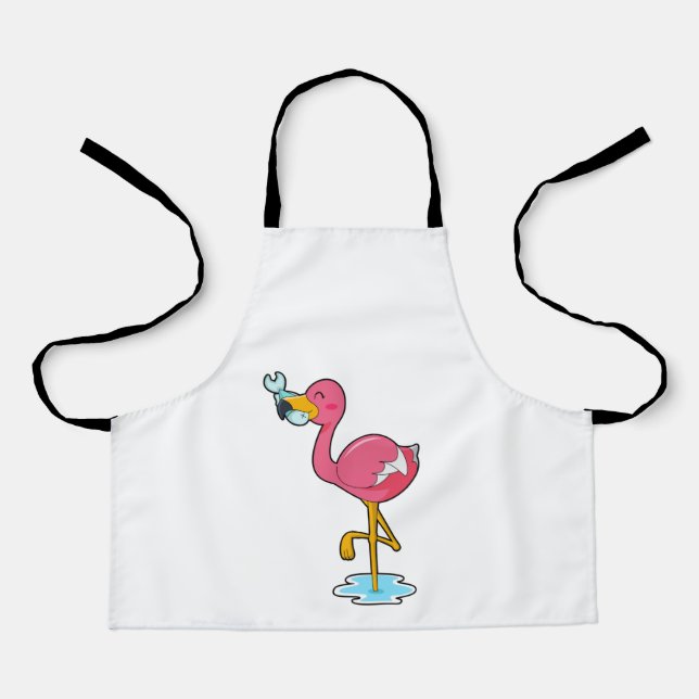 Flamingo with Fish Apron (Front)