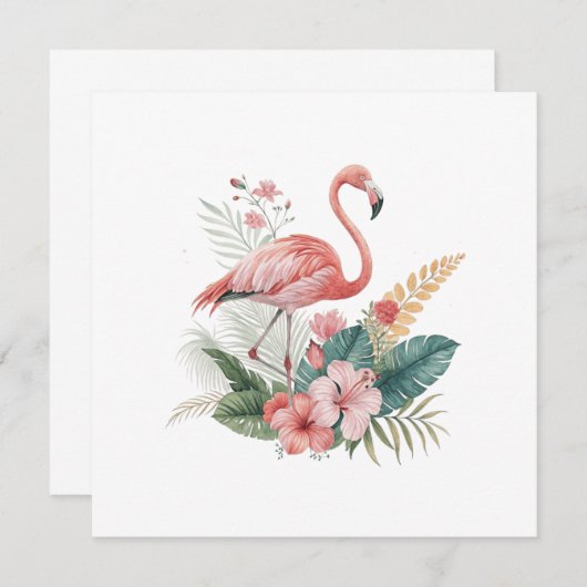 Flamingo With Flowers (Front/Back)