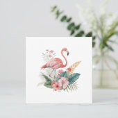 Flamingo With Flowers (Standing Front)