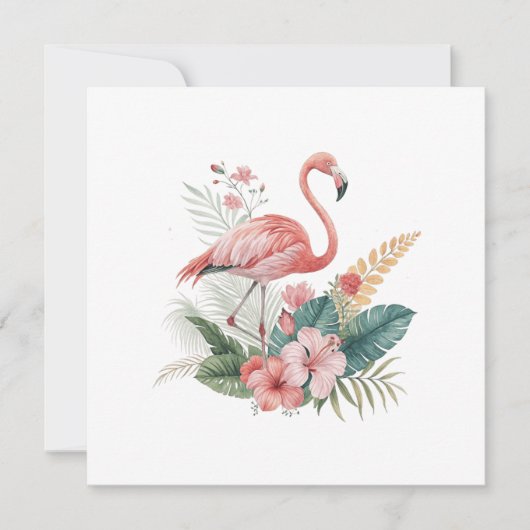 Flamingo With Flowers (Front)