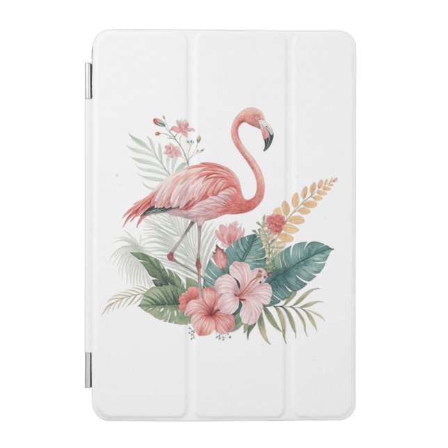 Flamingo With Flowers iPad Mini Cover (Front)
