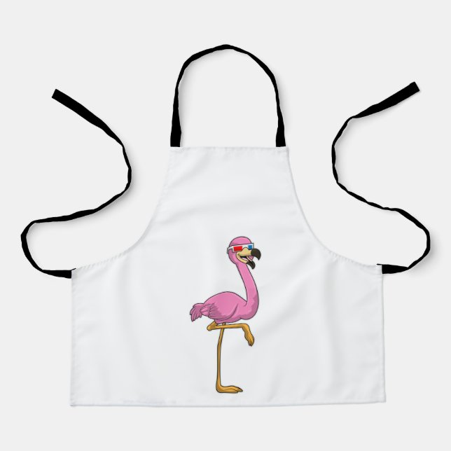 Flamingo with Glasses Apron (Front)