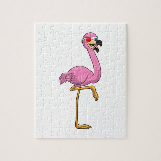 Flamingo with Glasses Jigsaw Puzzle (Vertical)