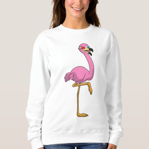 Flamingo with Glasses Sweatshirt